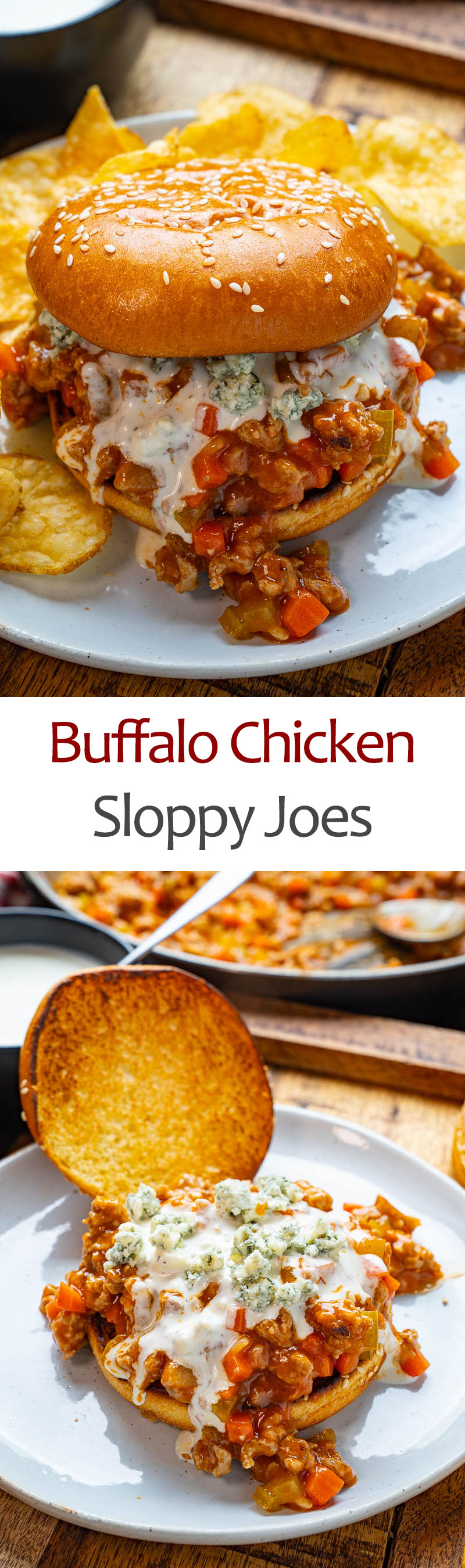 Buffalo Chicken Sloppy Joes