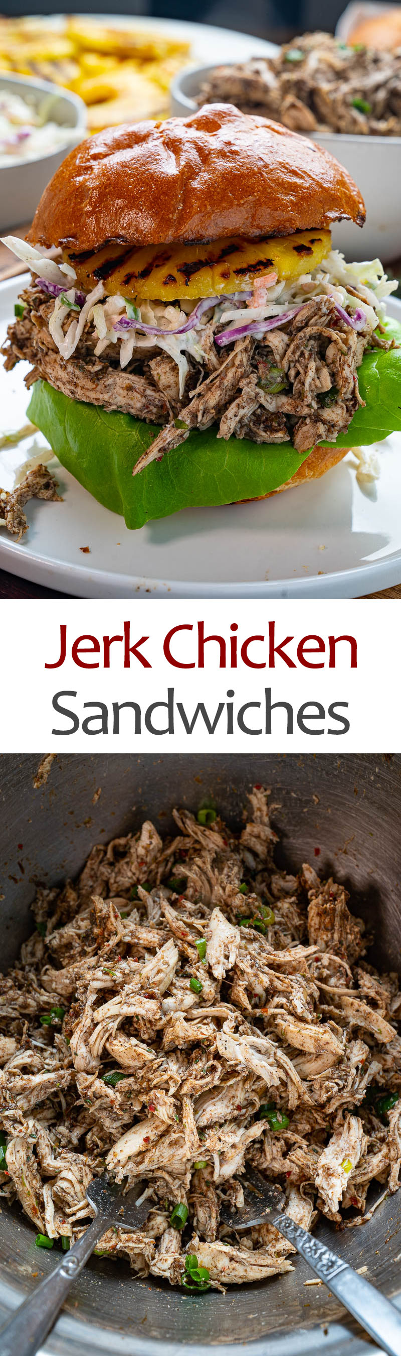 Pulled Jerk Chicken Sandwiches