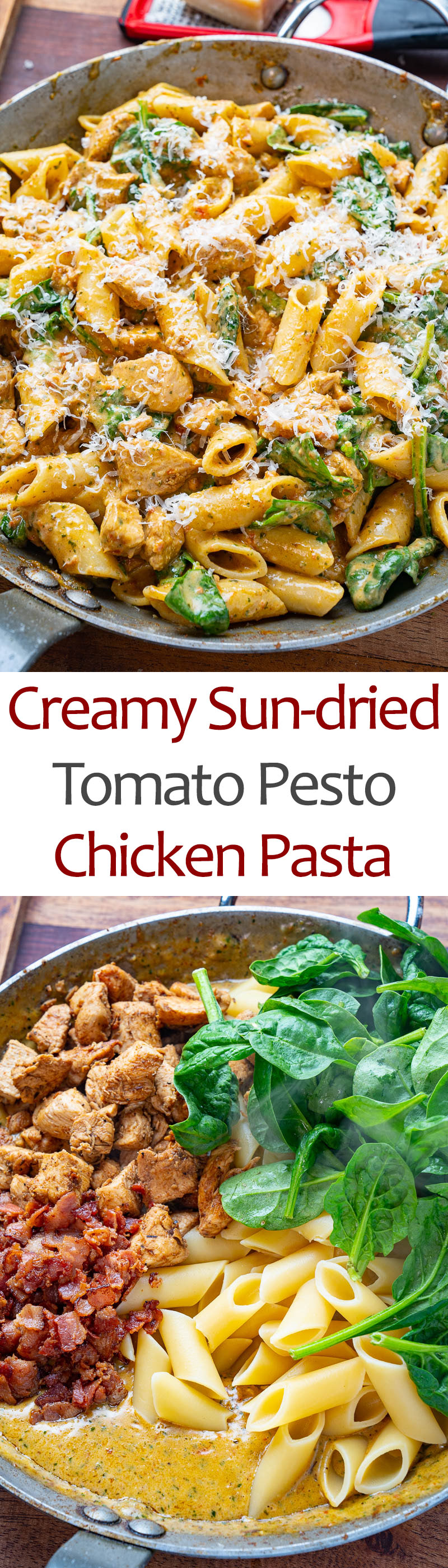 Creamy Sun-dried Tomato Pesto Pasta with Chicken