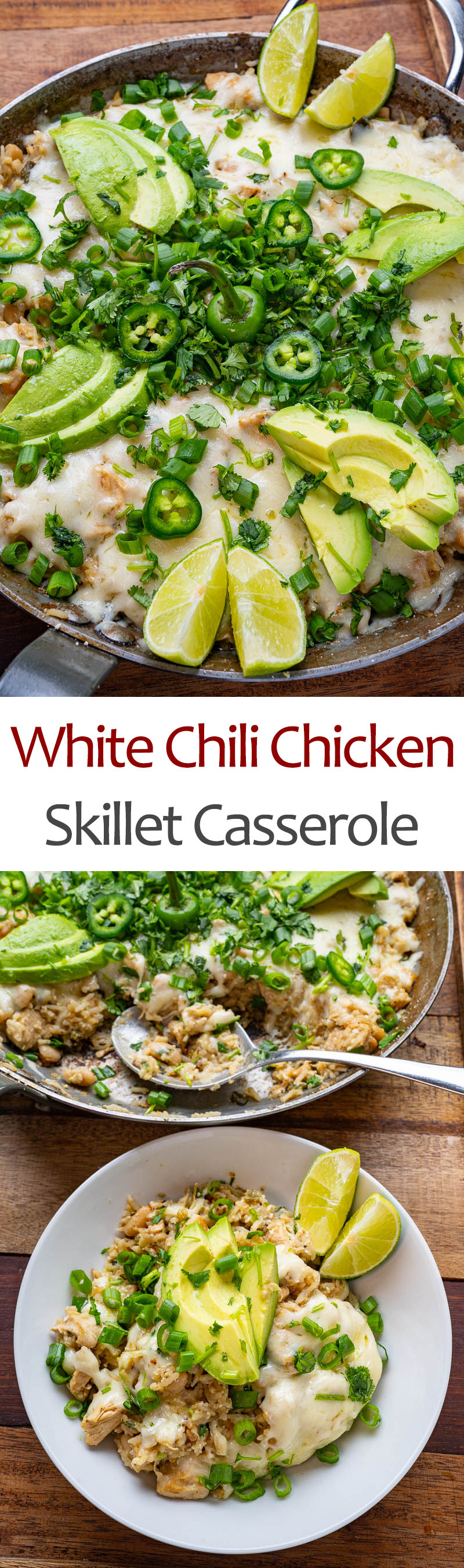 White Chili Chicken Skillet Casserole