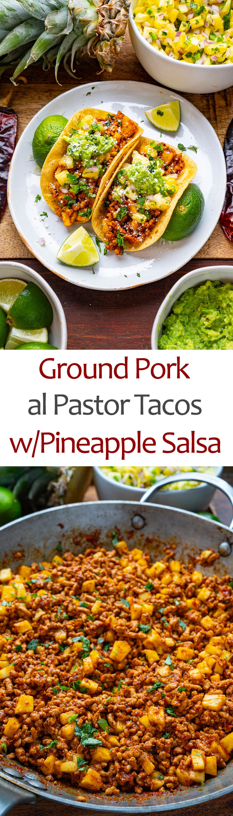 Ground Pork al Pastor Tacos with Pineapple Salsa