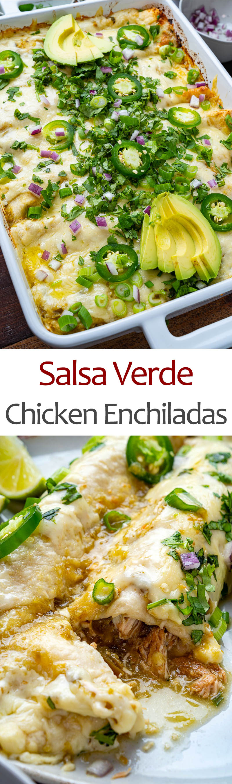 Salsa Verde Chicken Enchiladas