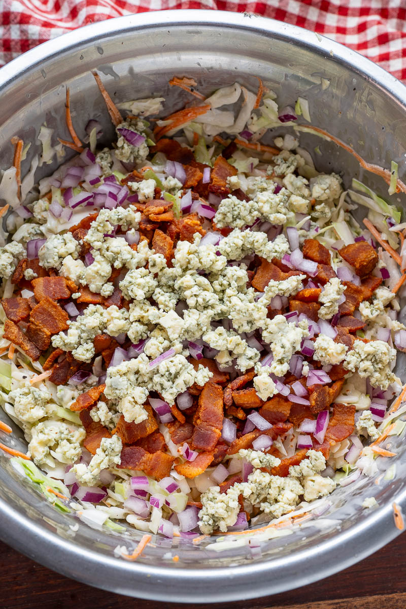 Bacon and Blue Cheese Coleslaw