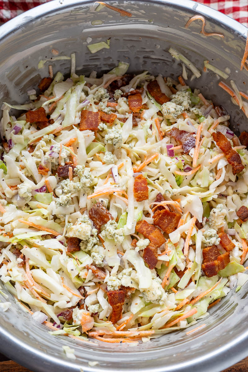 Bacon and Blue Cheese Coleslaw