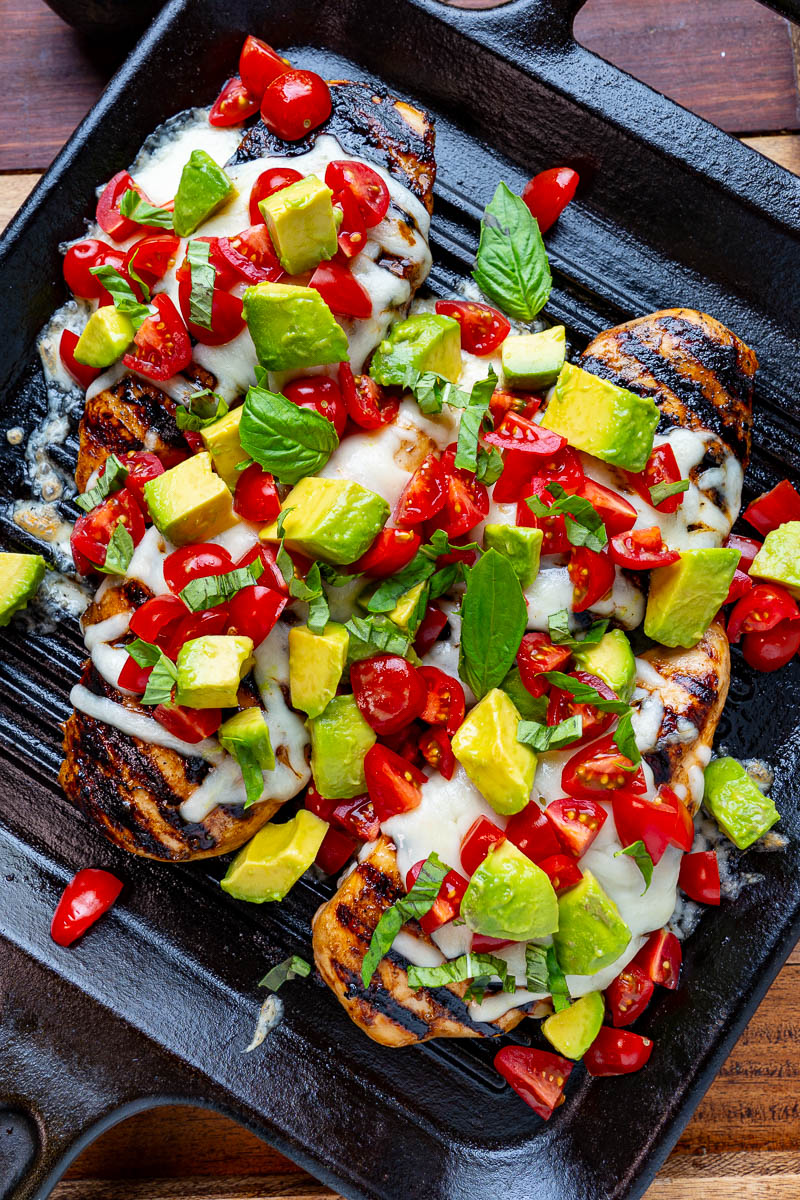 Balsamic Grilled Chicken with Avocado