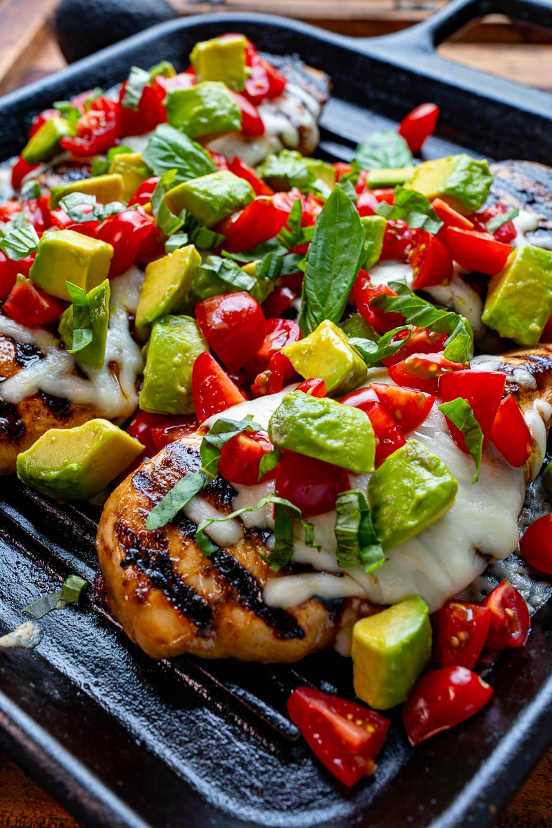 Balsamic Grilled Chicken with Avocado
