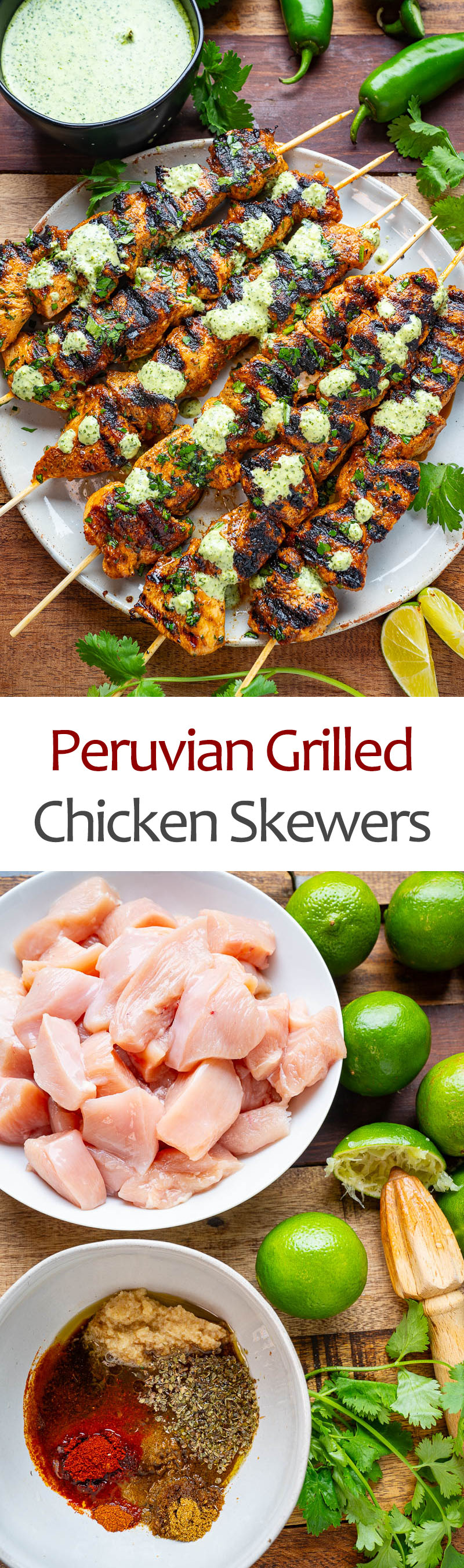 Peruvian Grilled Chicken Skewers