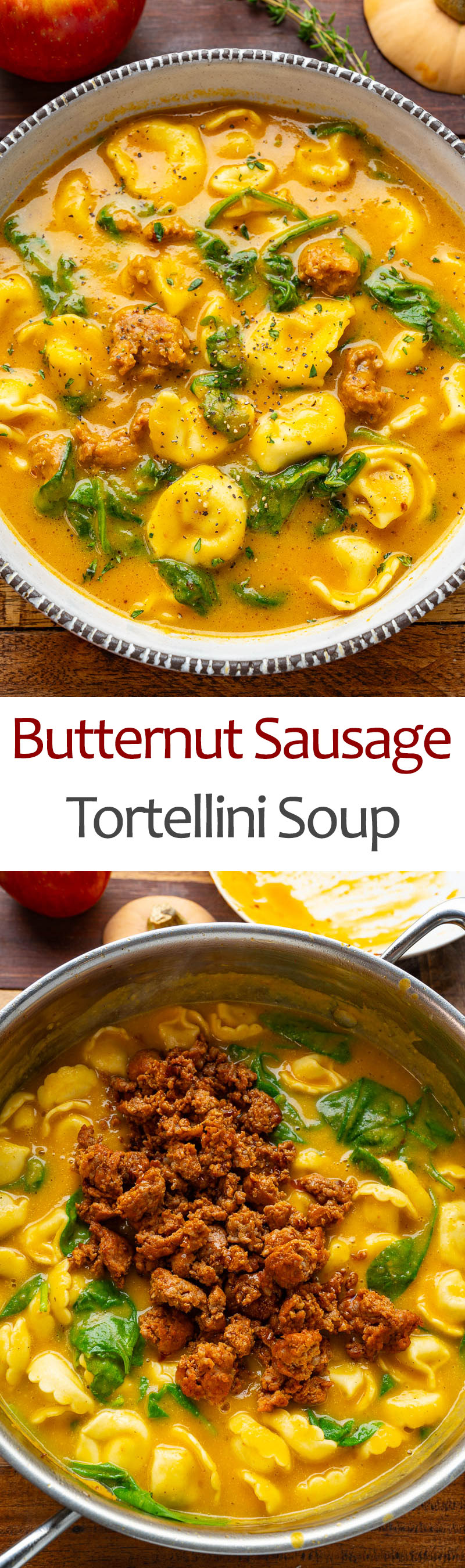 Butternut Sausage Tortellini Soup
