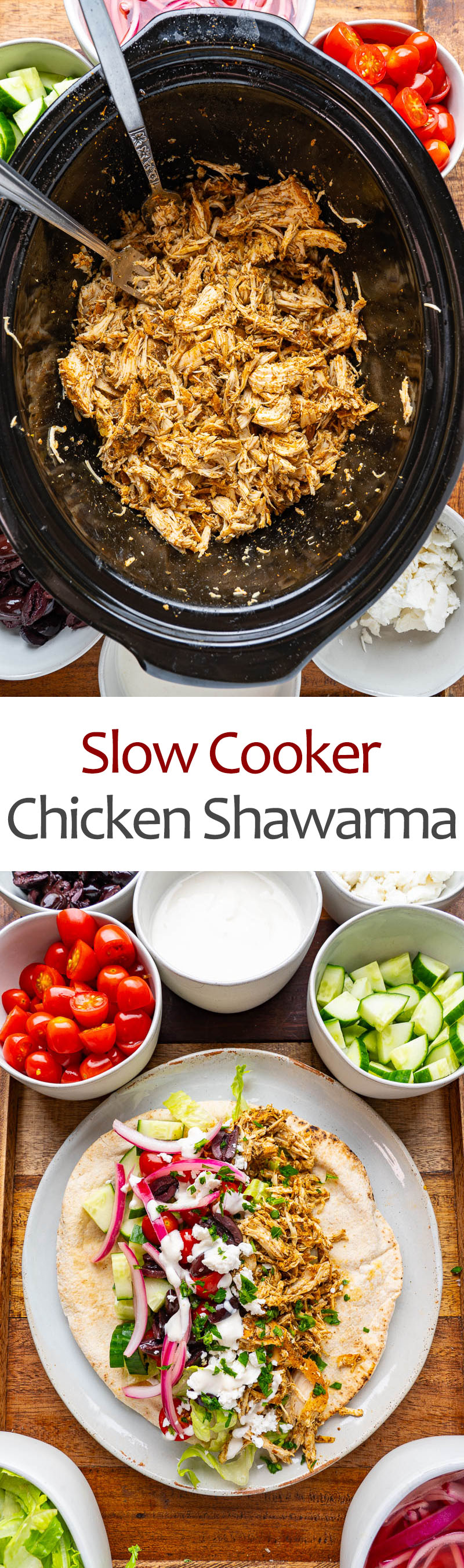 Slow Cooker Chicken Shawarma