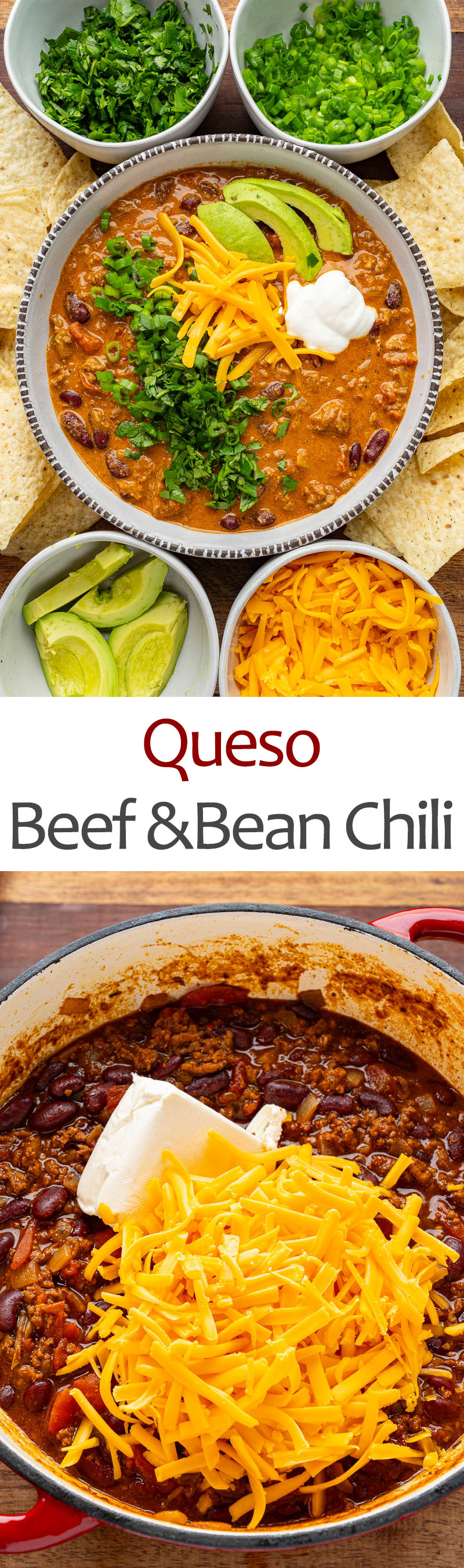 Queso Beef and Bean Chili