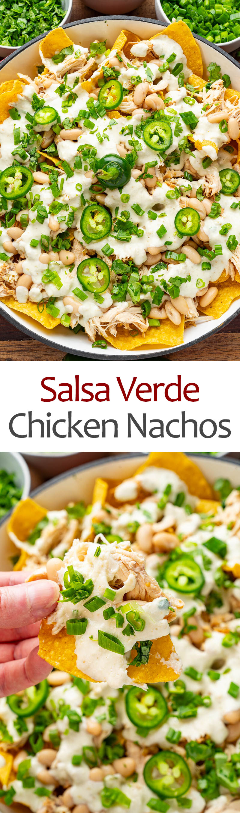 Salsa Verde Chicken Nachos