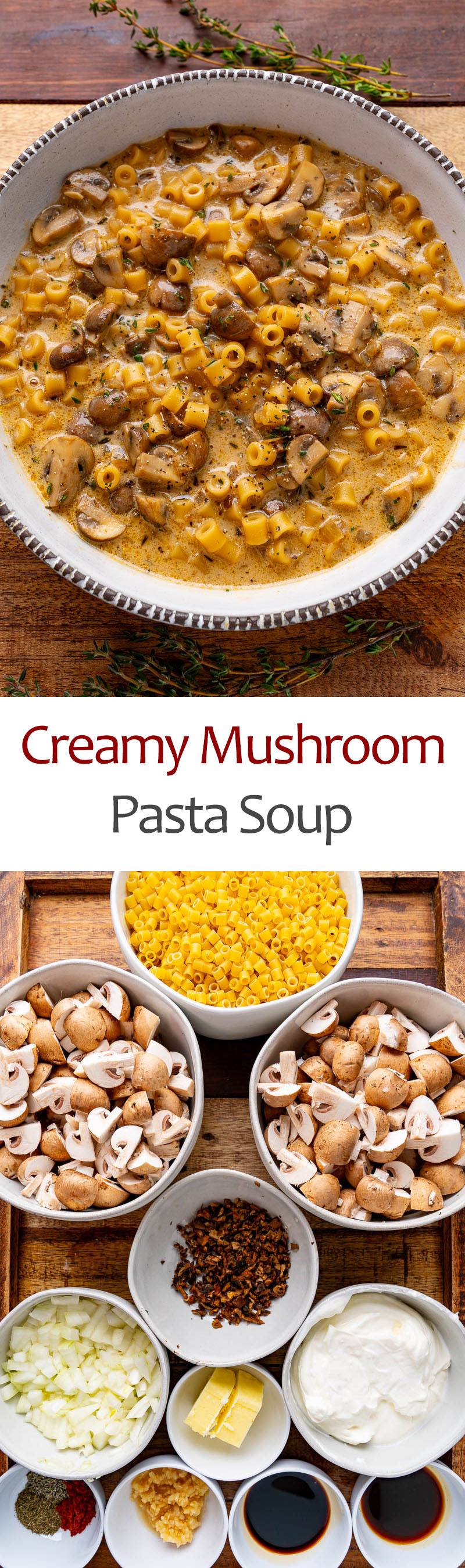 Creamy Mushroom Pasta Soup