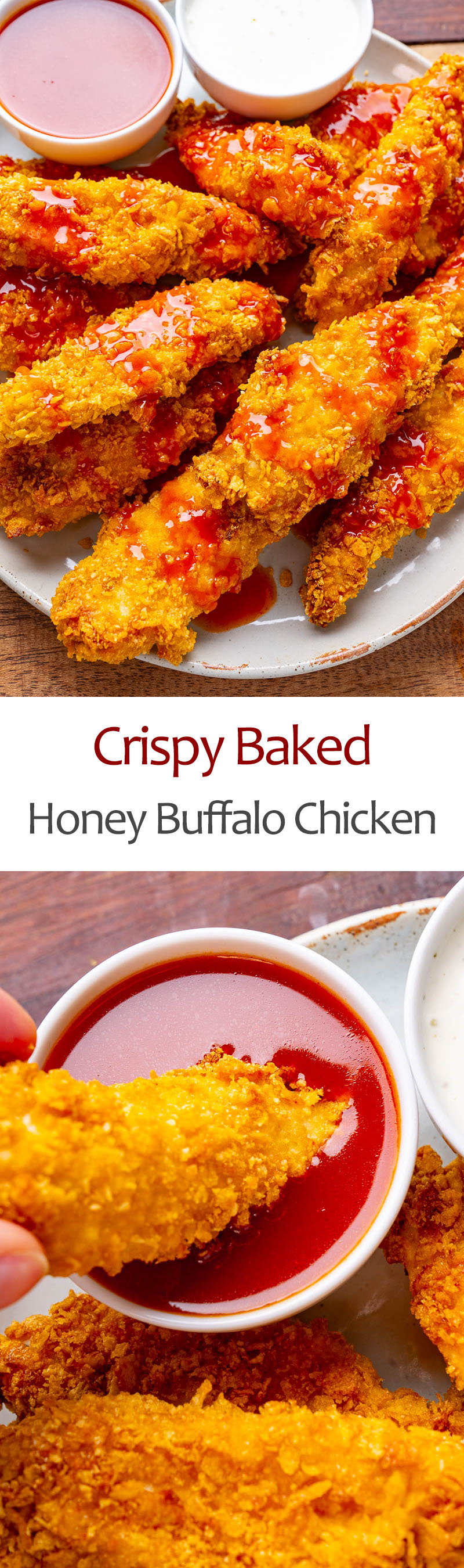 Crispy Baked Honey Buffalo Chicken