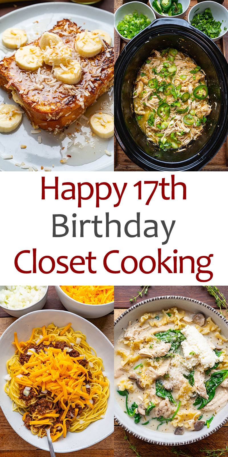 Happy 17th Birthday Closet Cooking!