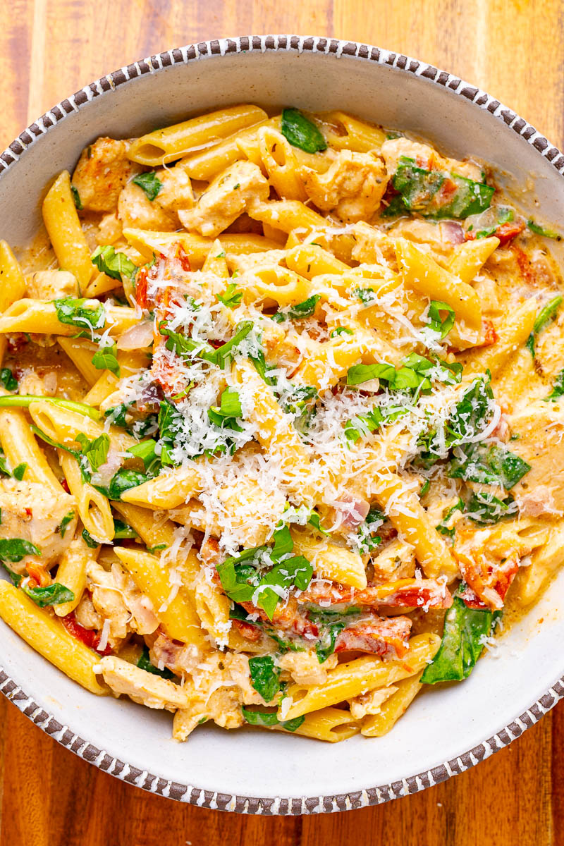 Creamy Cottage Cheese Tuscan Chicken Pasta Creamy Cottage Cheese Tuscan Chicken Pasta