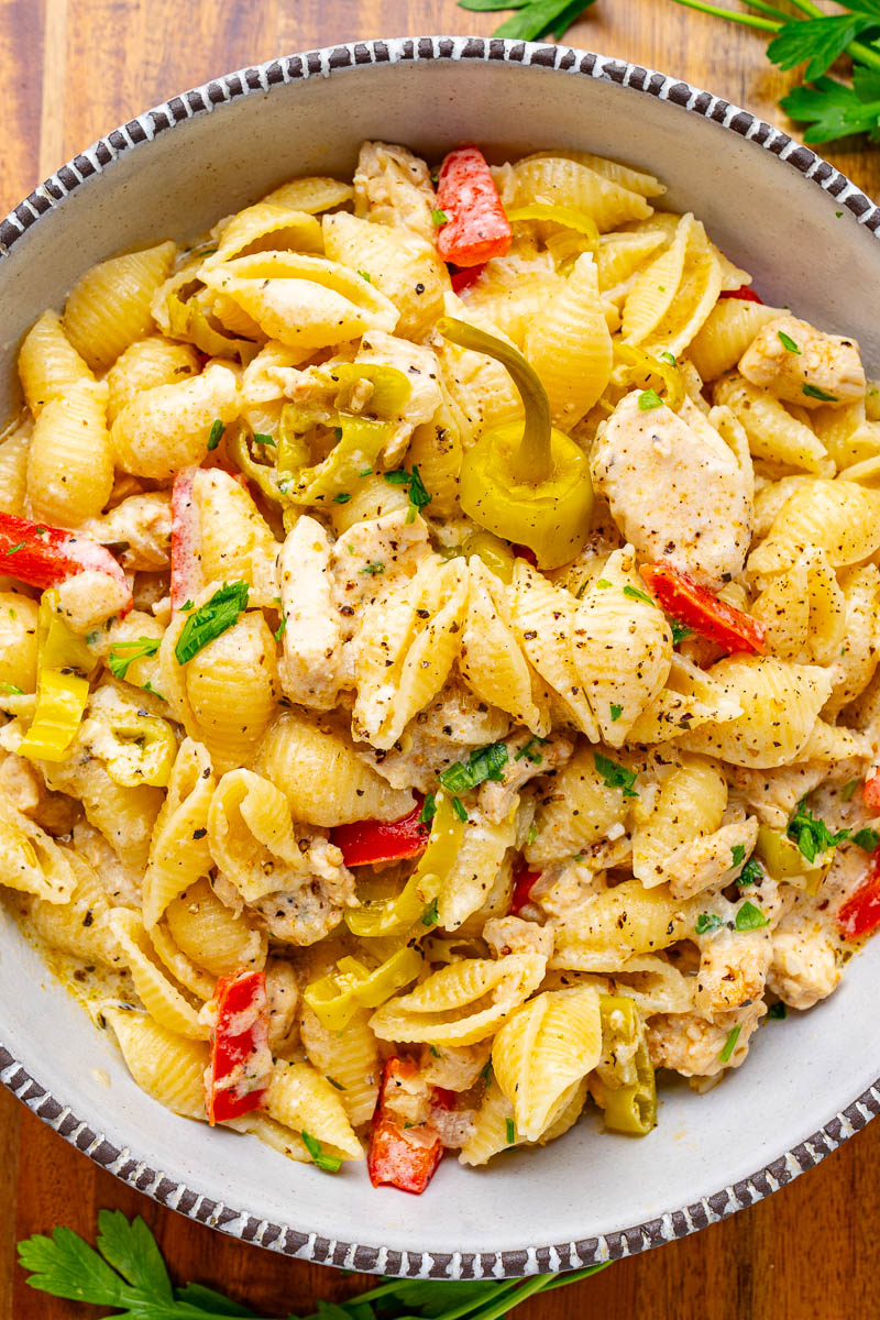 Creamy Pepperoncini Chicken Pasta Creamy Pepperoncini Chicken Pasta