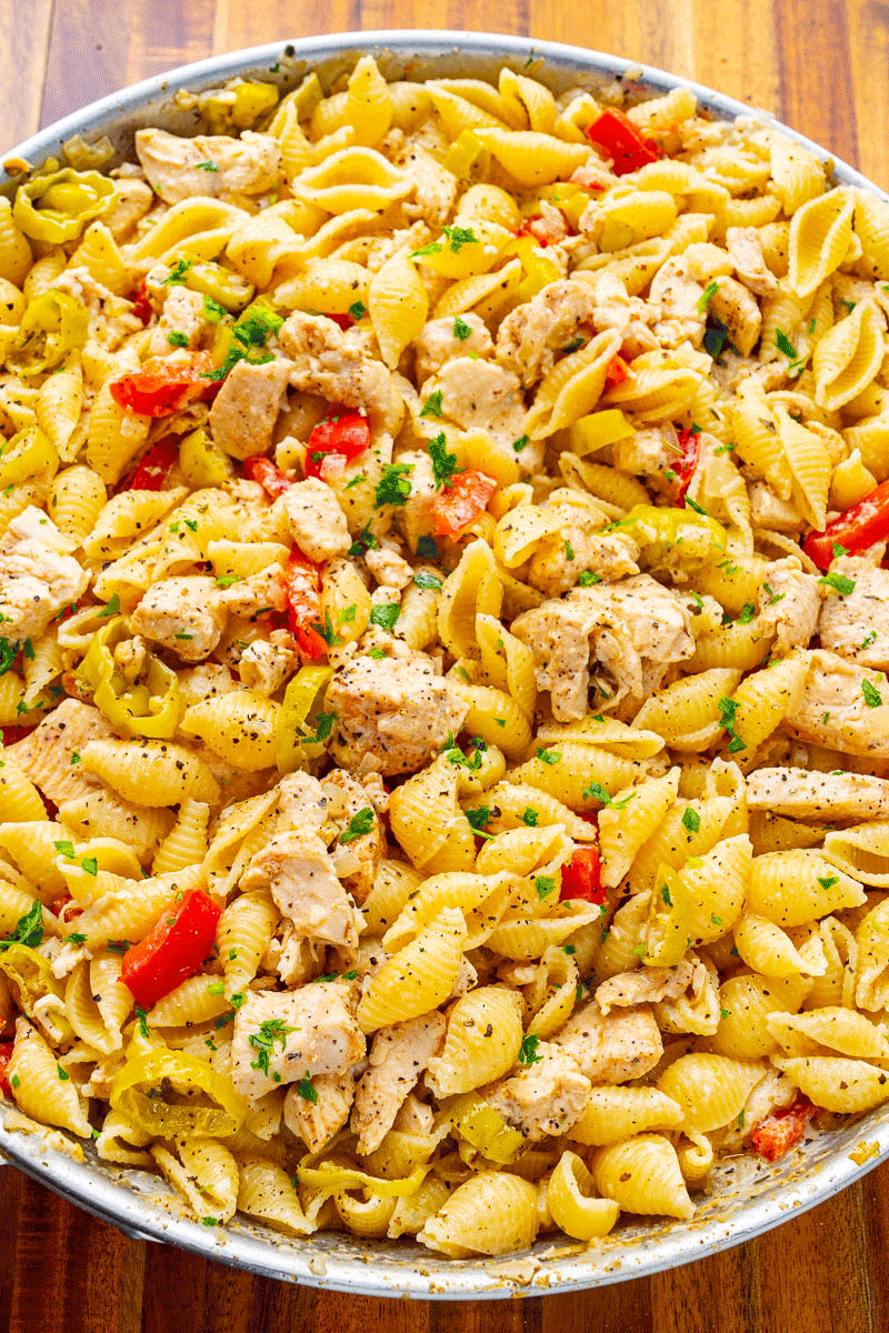 Creamy Pepperoncini Chicken Pasta Creamy Pepperoncini Chicken Pasta