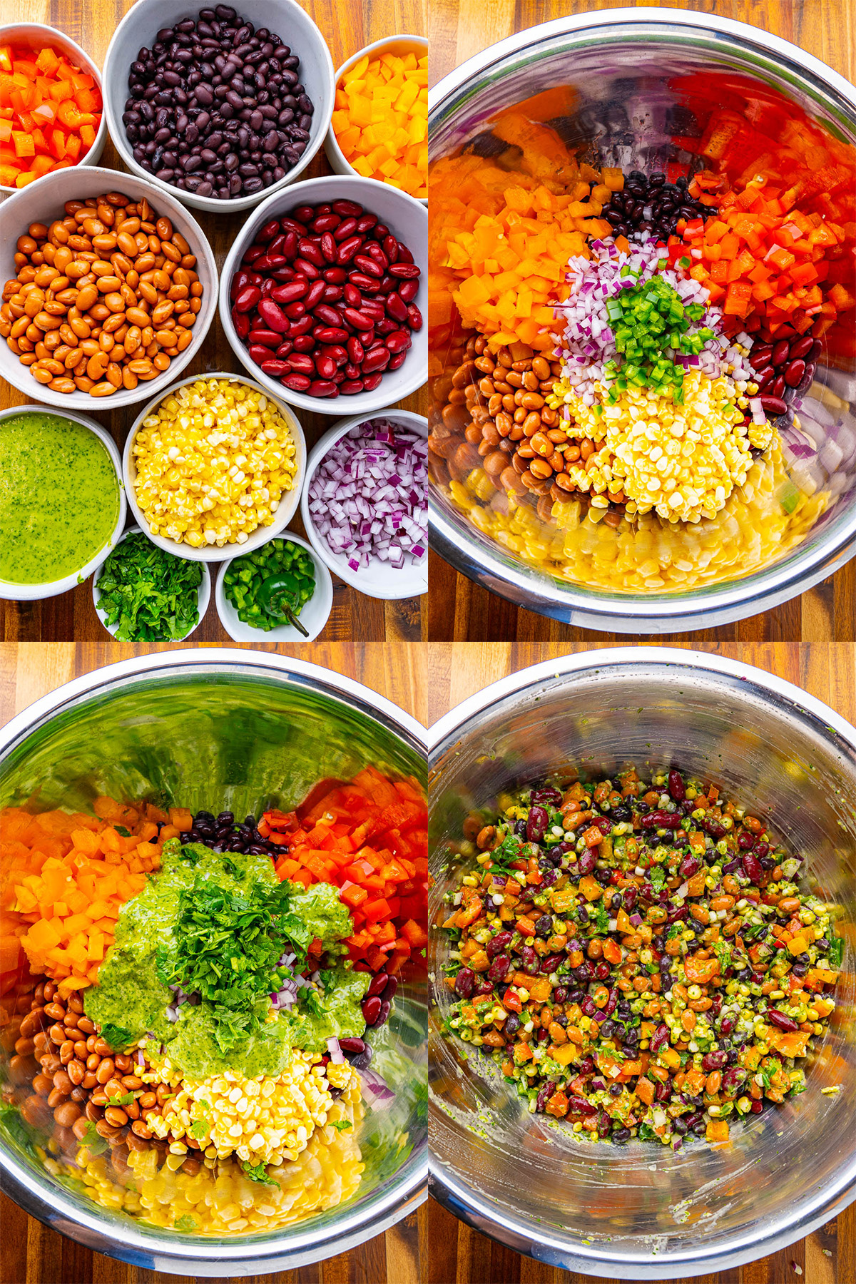 Mexican Bean Salad with Creamy Cilantro Lime Dressing Mexican Bean Salad with Creamy Cilantro Lime Dressing