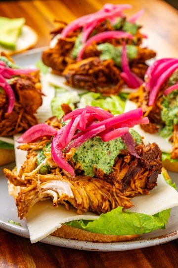 Slow Cooker Peruvian Chicken Sandwiches
