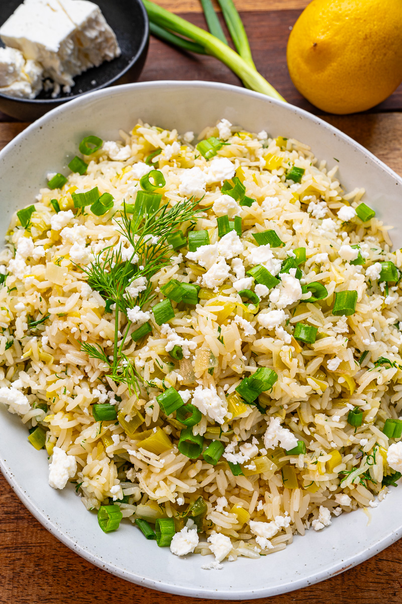 Prasorizo (Greek Leeks and Rice)