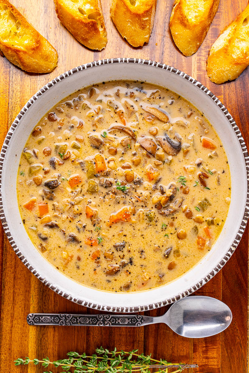 Creamy Mushroom and Barley Soup Creamy Mushroom and Barley Soup